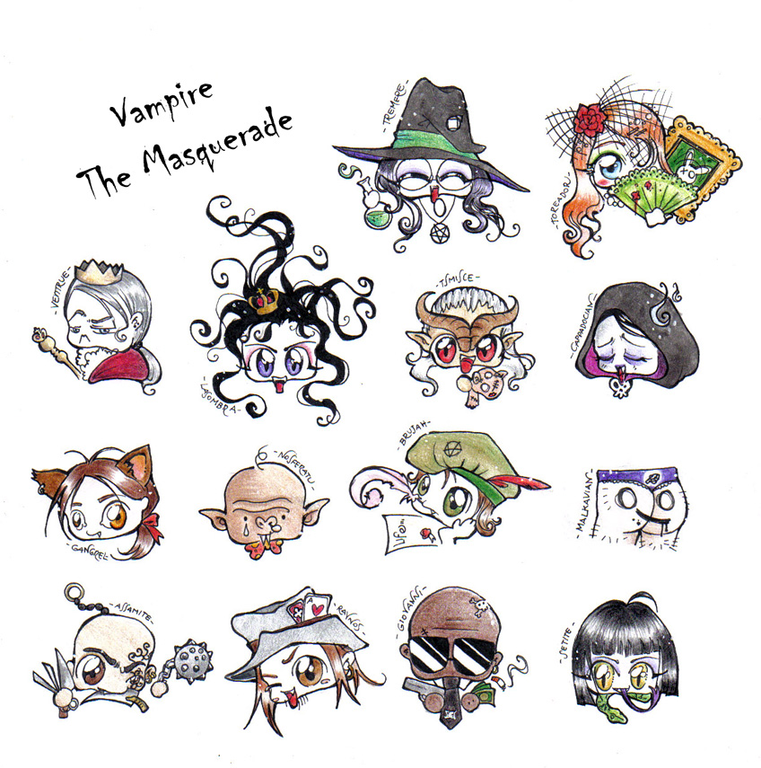 +VTM+clan chibis