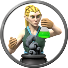 NPC Token - Alchemist - Elf F by Slashes-With-Claws on DeviantArt