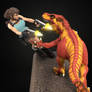 Lara Croft vs Raptor - Tomb Raider