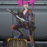 Gun Toting Sci-fi Anime Gal