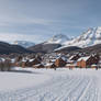 Winter Landscape -Tracks in the Snow