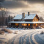 Rustic Home in Winter 17