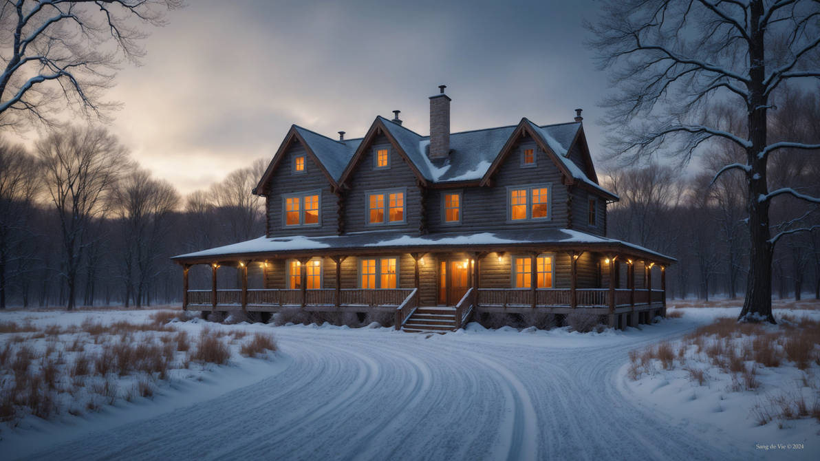 Rustic Home in Winter 78 by mistere925 on DeviantArt