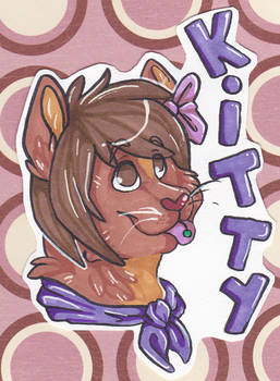 kitty badge