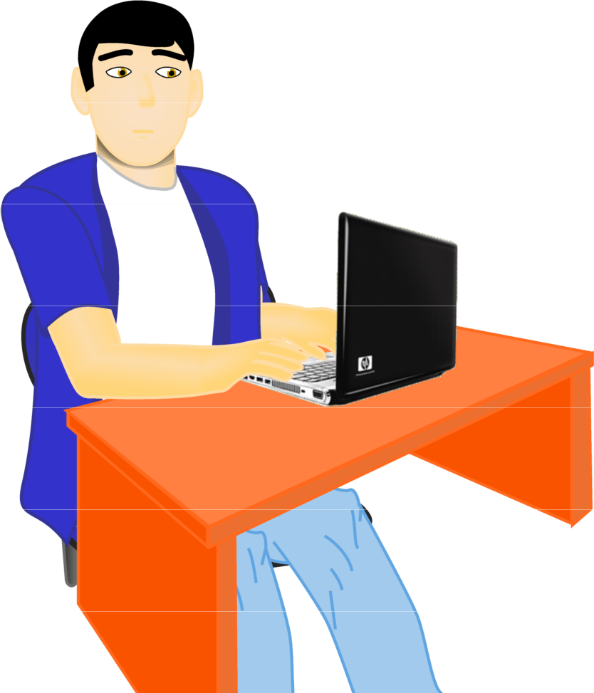 Computer guy at his computer by FrankHightower on DeviantArt