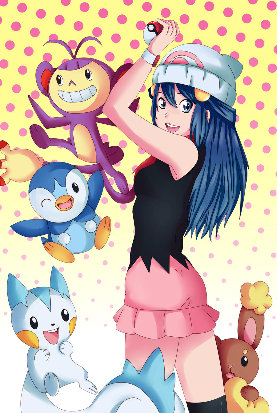 Dawn-Hikari and pokemon by DaniielaHaruno on DeviantArt