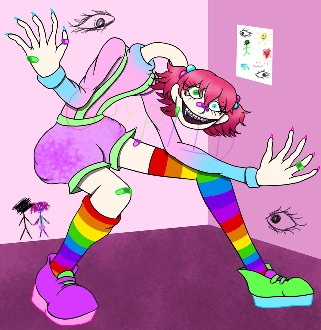 Weirdcore eye girl 1 (doesn't have a name yet) by Miss_Strawberry_Moo --  Fur Affinity [dot] net