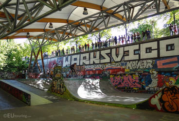 Ramps and cover on Bercy Skate Park