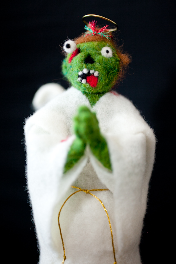 Custom Praying Zombie Angel Tree Topper