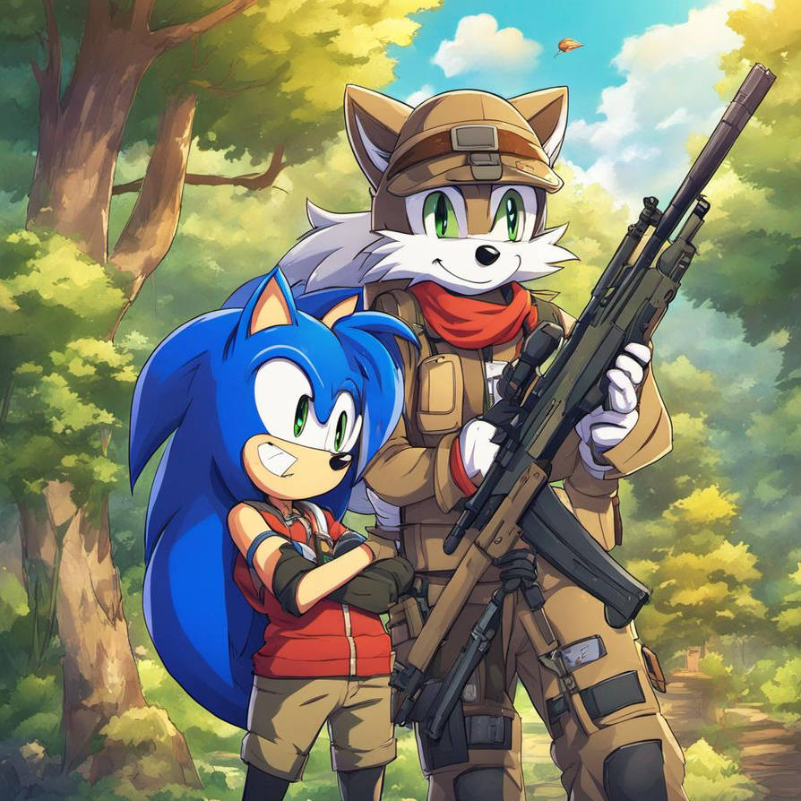 Teen Sonic and Grandpa Mask