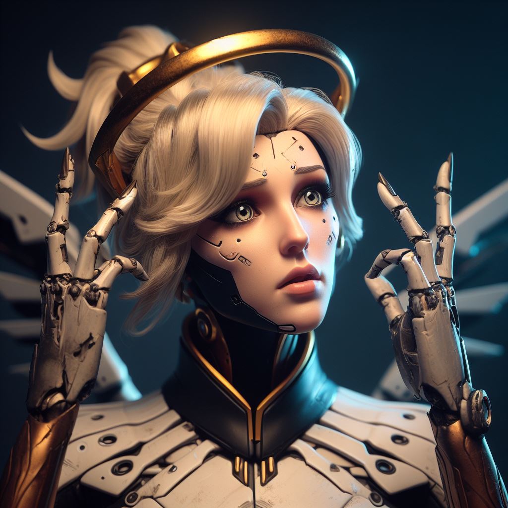 Mercy bacaming a machine by UnMercyFan on DeviantArt