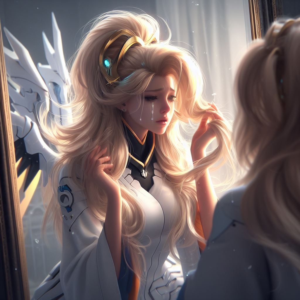 Mercy Crying Mercy is crying of cursed hair by UnMercyFan on DeviantArt