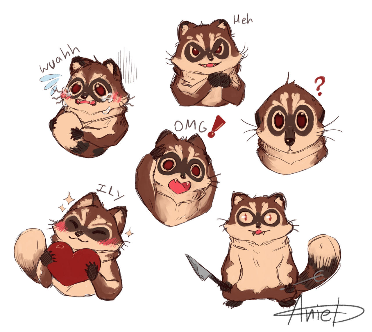 Scp Raccoon LilRaccoonEmotes by LawlietLiet on DeviantArt
