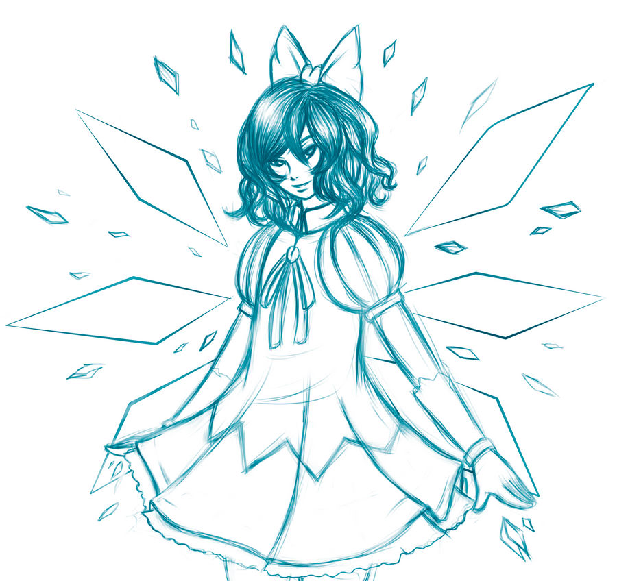 Cirno Lineart