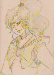 Sailor Jupiter rainbow colored pencil