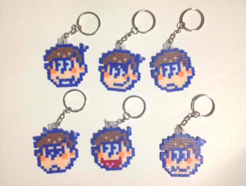 Osomatsu perler beads Keychains