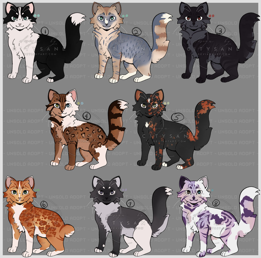 [OPEN ADOPT] Feline Batch / Warrior Cats by citysane on DeviantArt