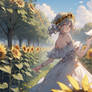 Girl in Sunflower Garden 8