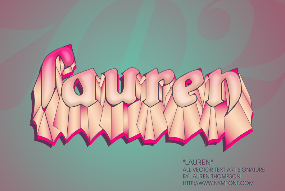 Lauren -All Vector TextArt Sig by nymphont