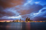 Drama over Detroit - Downtown Detroit Sunset by JeffreyDobbs