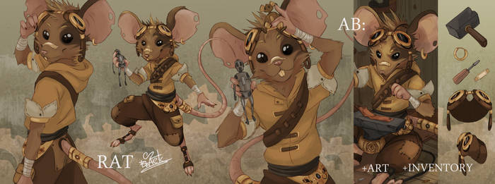 CLOSED / Adopt Rat steampunk / Auction / BLACK