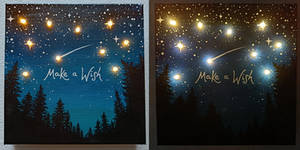 Make A Wish - acrylics on canvas + lights