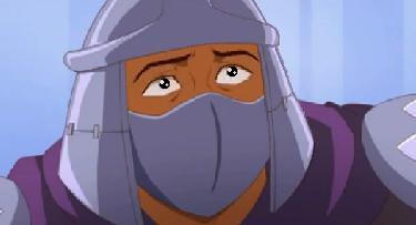 Shredder's pathetic eyes