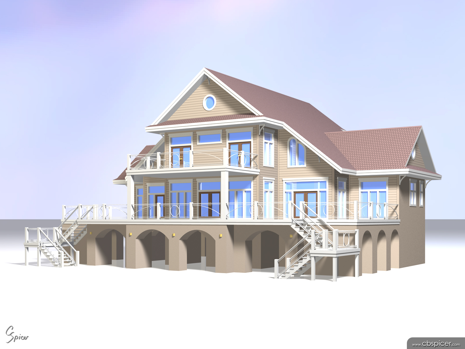 Beach House 2 - 3D Model