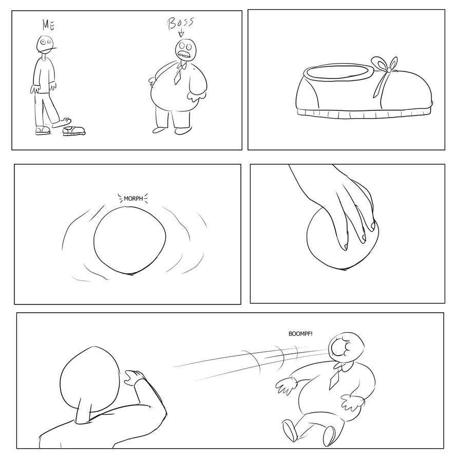 Current Mood: Throwing shoe... err.. ball at boss by Lugralatida on ...