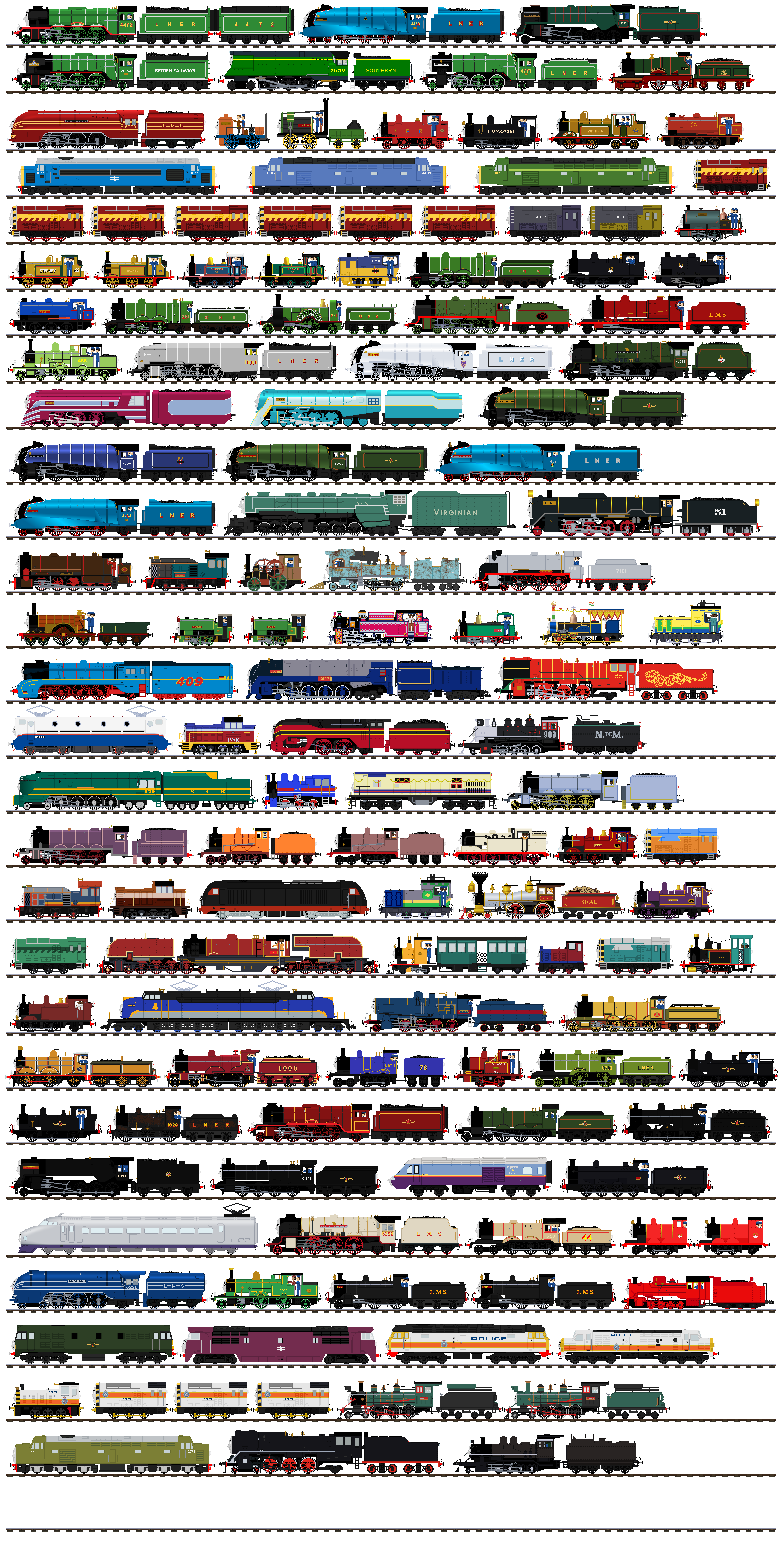 Trainspector sprite sheet 2 by chisomoandbfb on DeviantArt
