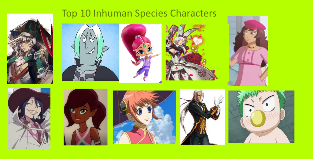 Top 10 Human-Like Species Character by Towers-of-Obscure on DeviantArt