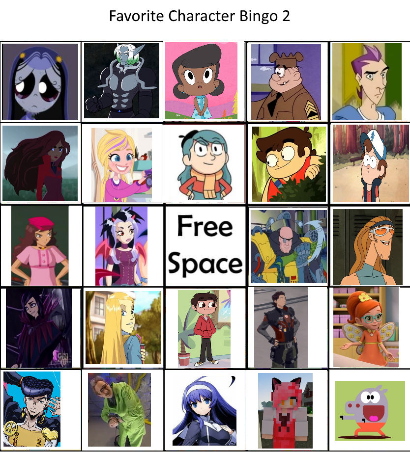 Favorite Character Bingo Take 2 by TowersofObscure on DeviantArt