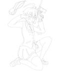 Lineart - Rikka Takanashi Wicked Lord Shingan ver. by return-null