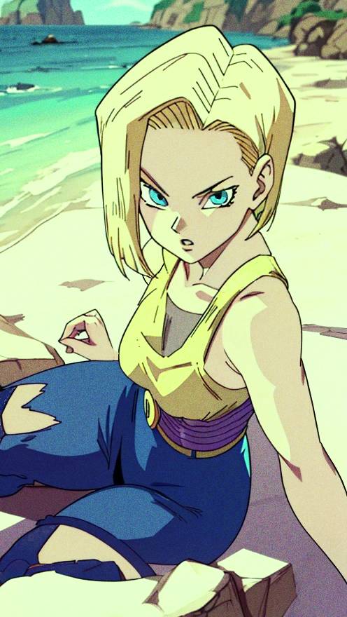 Android 18 Walk In Android 18 in the beach by VidelSatanYB on DeviantArt