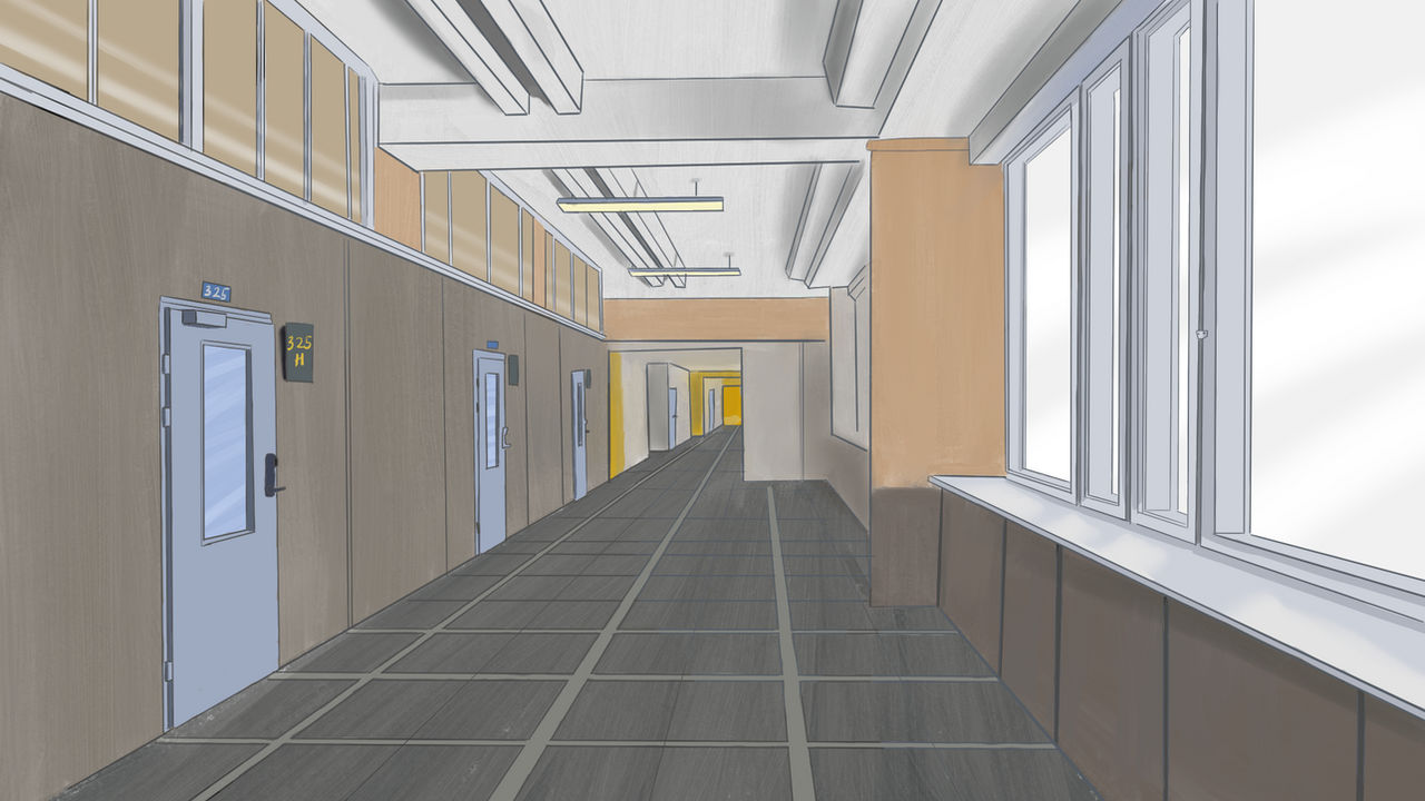 University Hallway Computer university hallway by PsyByACET on DeviantArt