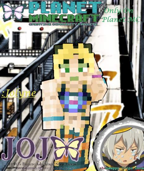(Jojo&#039;s Bizzare Adventure Stone Ocean Prisoner Pack 1)Jolyne Chujo -By Sheeeeppy- Minecraft Skin