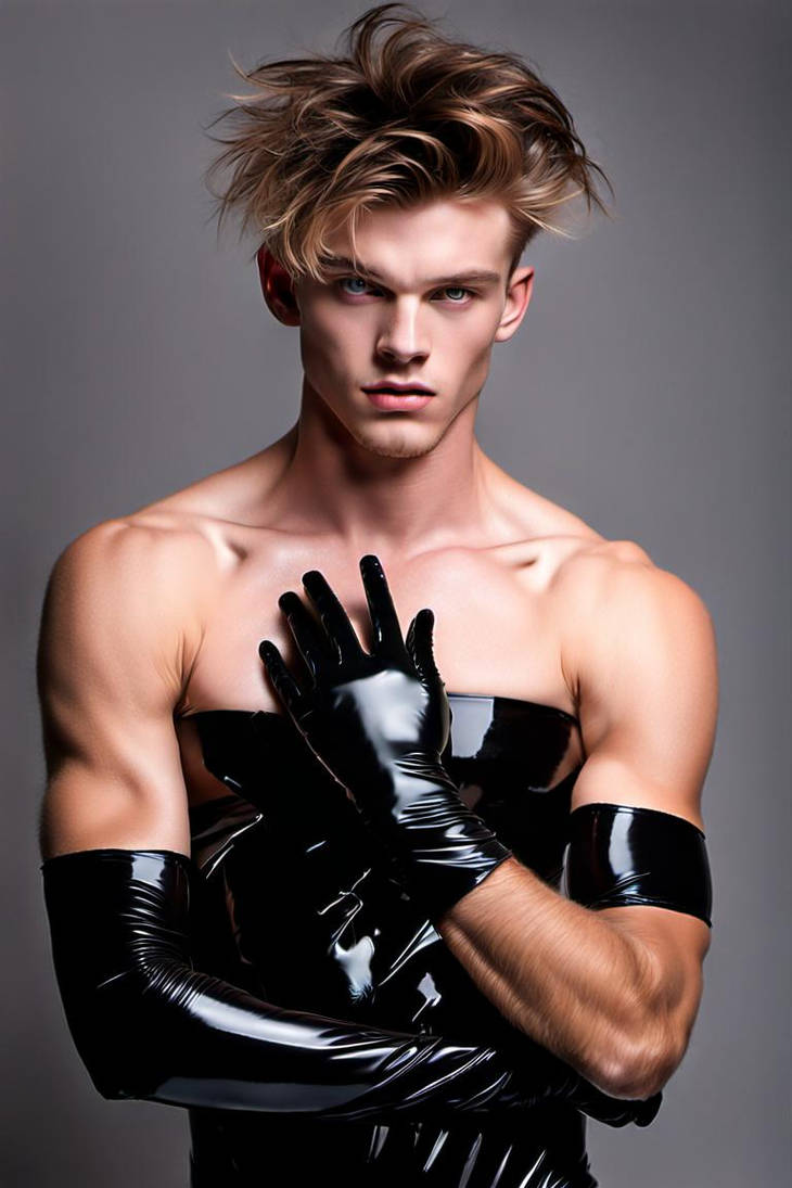 An 18 Year Old Male Model With Masculine Features By Leather ductape an-18-year-old-male-model-with-masculine-features-by-leather-ductape