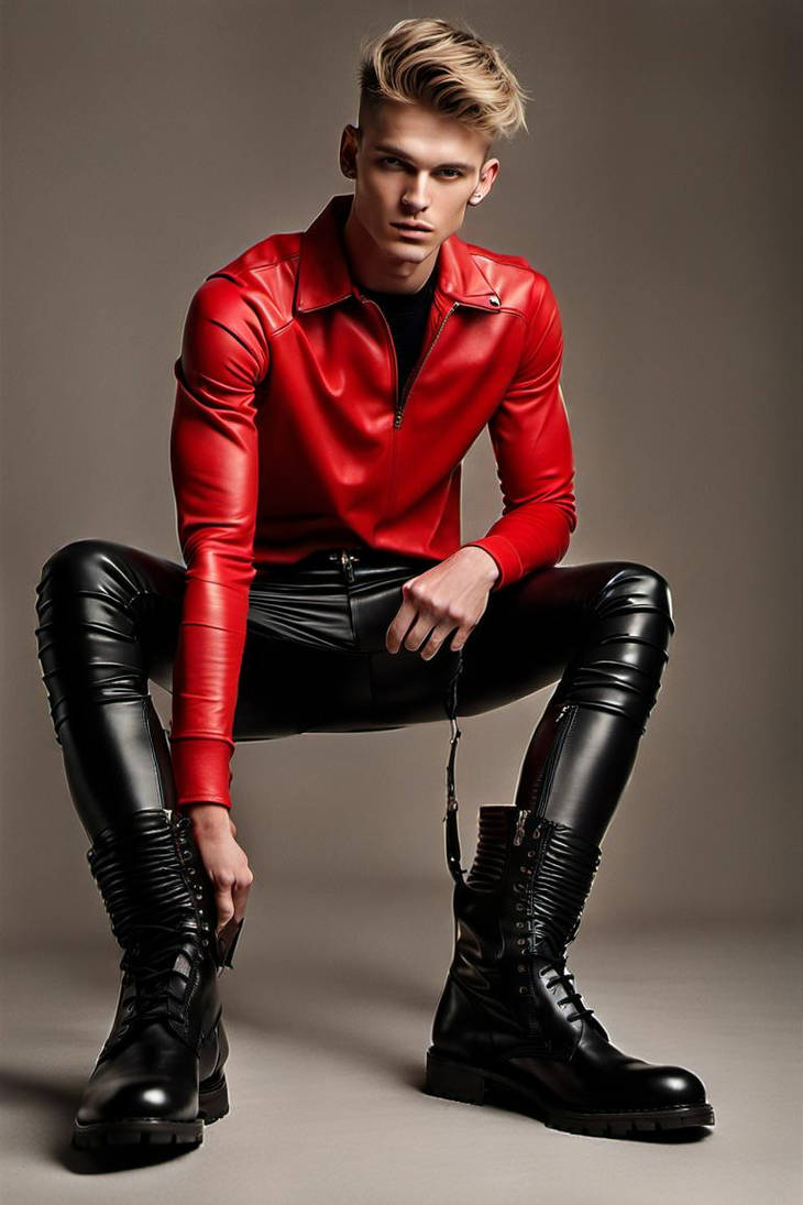 An 18 Year Old Male Model Posing For A Photoshoot