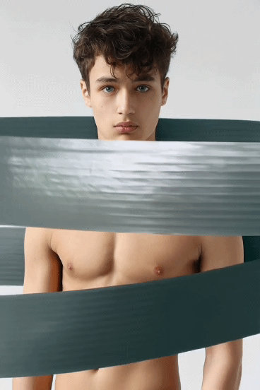 Living Tape: Wrapped Up Latex Twink by leather-ductape-boys on DeviantArt