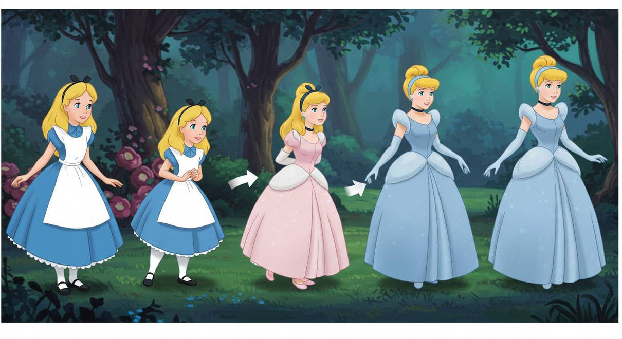 Alice evolved to Cinderella by catoon28 on DeviantArt