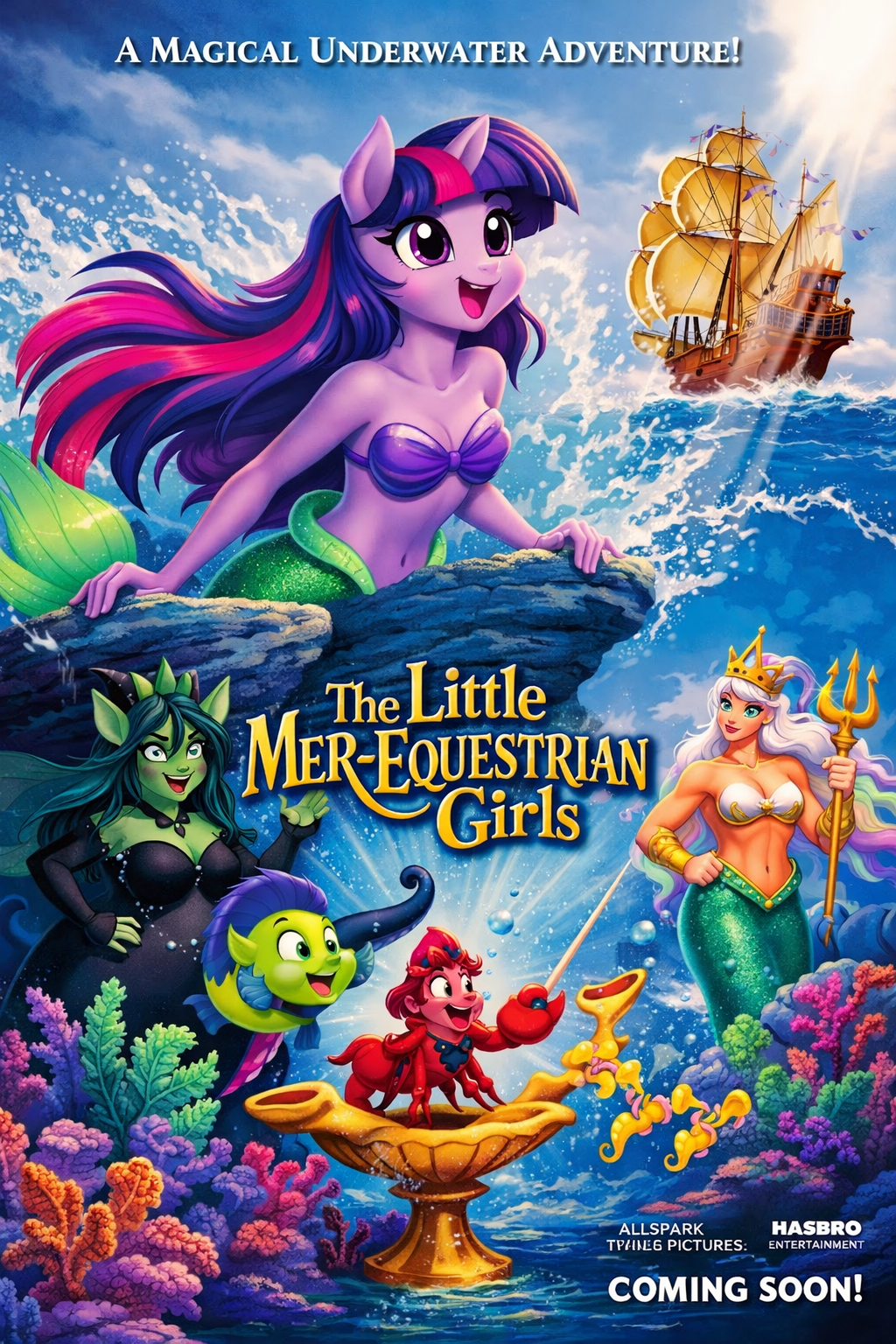 Little Mer Rabbit The little mer-equestrian girls movie poster by catoon28 on DeviantArt