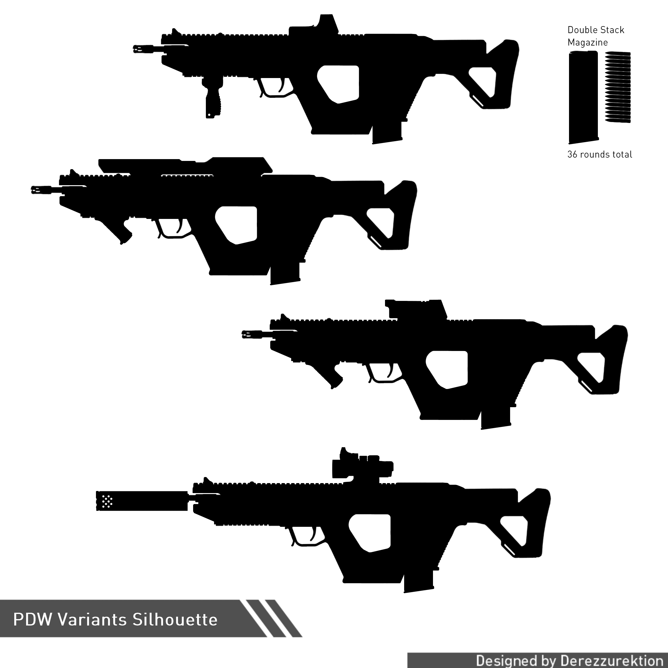 Pdw Line Drawing PDW Variants Silhouette by DeRezzurektion on DeviantArt
