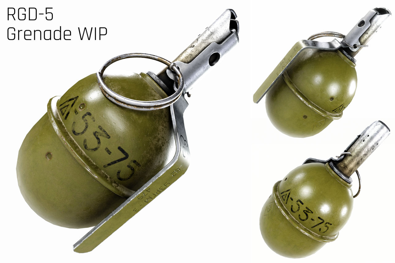 RGD-5 Grenade | WIP | First Pass by DeRezzurektion on DeviantArt
