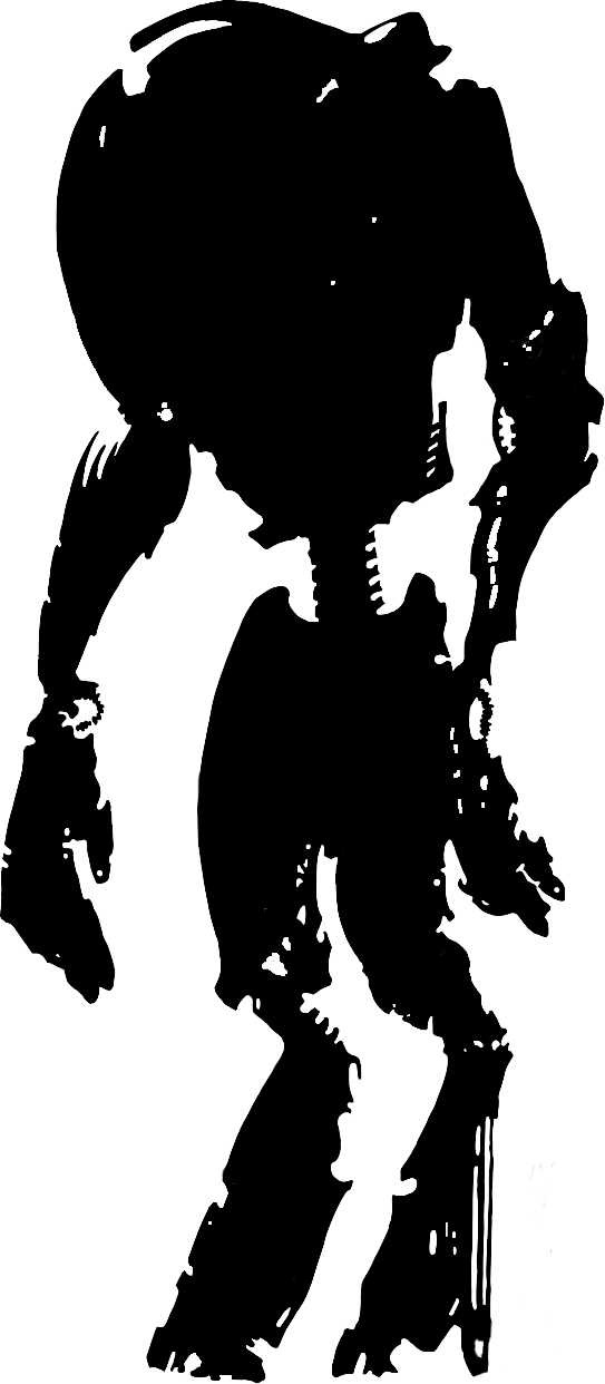 Robot guard silhouette