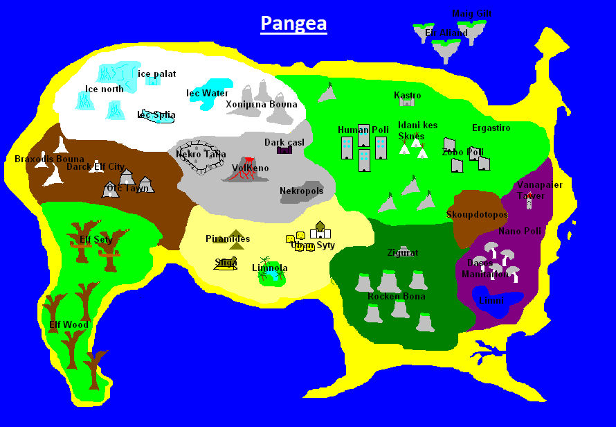 Panage Map Pangea map by watercat1 on DeviantArt