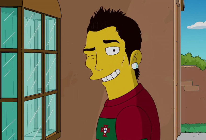 C Ronaldo Simpsons style