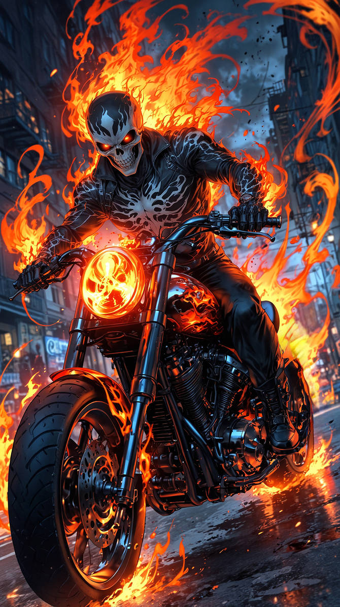 Ghost Rider Animle Leonardo Anime XL The ghost rider from marvel comi by Otokoda on DeviantArt