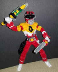 MIGHTY MORPHIN RED RANGER in Dragon Armor  piece 1