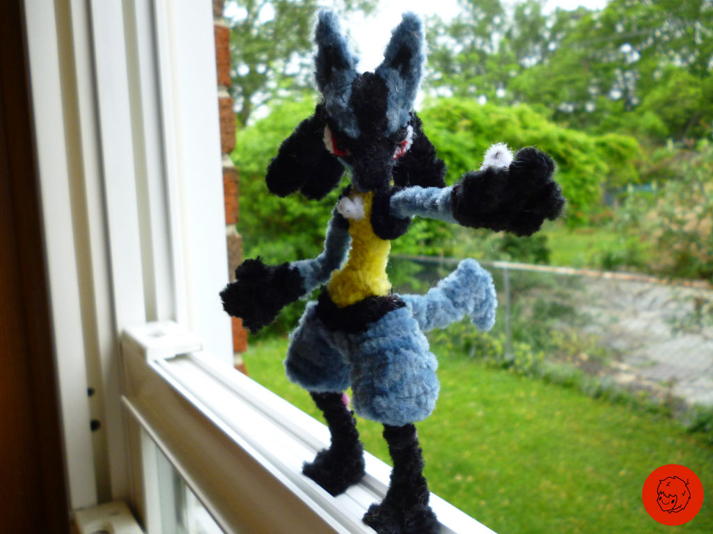 #448- Lucario Pipe Cleaner Figure (COMM)