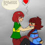 Chara ties and gag Frisk